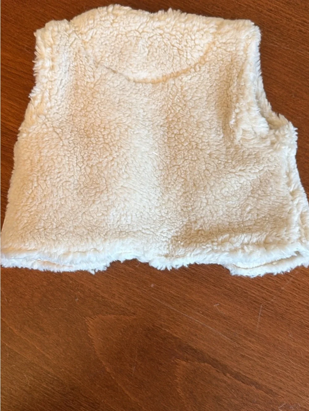 Kids Cream Faux Shearling Vest - Cozy Layering Vest